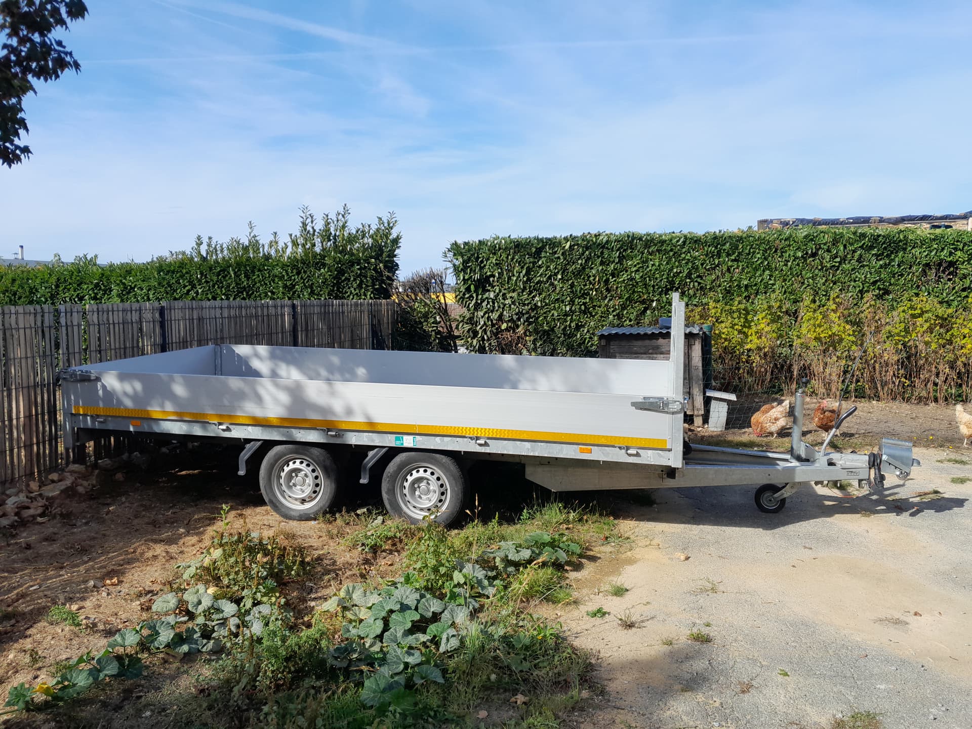 Location remorque benne PTAC 2T – permis B – Carentoir